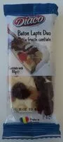 Zuckermenge drin Dolce Diaco Baton lapte duo cu fructe confiate