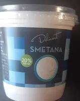 入っている砂糖の量 Smetana 20%
