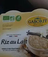 Amount of sugar in Riz au lait vanille bio