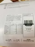 Cantidad de azúcar en Pollo salsa brava