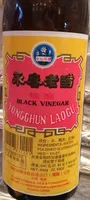 Quantité de sucre dans Vinaigre noir