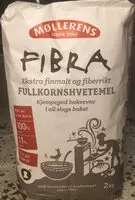 Количество сахара в Fibra, finmalt fullkornshvetemel