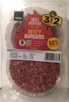 Cantidad de azúcar en Beefy Burgers
