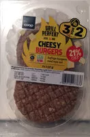 Cantidad de azúcar en Cheesy Burgers med 21% ost