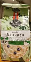 入っている砂糖の量 Lettkokte havregryn økologisk
