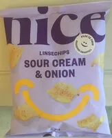 Sokerin määrä sisällä Linsechips Sour Cream & Onion