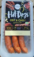 Cantidad de azúcar en hotdogs Ost & Chili grillwurst