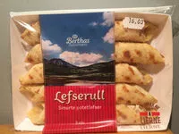 入っている砂糖の量 Lefserull smurte potetlefser