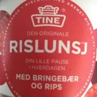 Sokerin määrä sisällä Rislunsj Bringebær & Rips