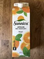 Sokerin määrä sisällä Appelsin med fruktkjøtt