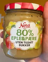 含糖量 80% eple og pære syltetøy uten tilsatt sukker