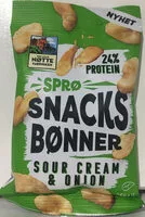 含糖量 Sprø Snacks Bønner Sour Cream & Onion