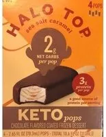 İçindeki şeker miktarı Sea Salt Caramel Keto Pops Chocolate Flavored Coated Frozen Dessert