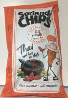 Suhkru kogus sees Sørlands Chips Thai med hint av chili