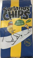 Suhkru kogus sees Sørlands Chips Dill & Gräslök