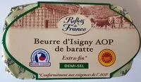 Jumlah gula yang masuk Beurre d'Isigny AOP de Baratte Extra-Fin Demi-Sel