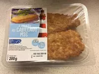入っている砂糖の量 Panés au cabillaud MSC