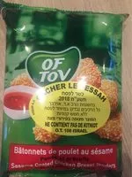 Jumlah gula yang masuk Bâtonnets de poulet au sésame