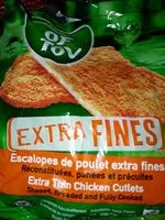 Jumlah gula yang masuk Escalopes de poulet extra fines reconstituées panées précuites