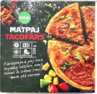 入っている砂糖の量 Matpaj tacofärs