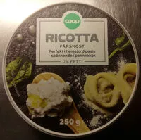 Suhkru kogus sees Coop Ricotta Färskost