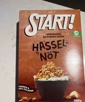 Sokerin määrä sisällä Start hasselnöt