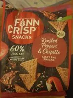 Sokerin määrä sisällä Finn Crisp Snacks Roasted Peppers and Chipotle