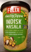 Suhkru kogus sees Felix Mustig soppa Indisk Masala