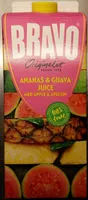 Suhkru kogus sees Bravo Ananas & Guavajuice med äpple & apelsin