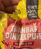 Amount of sugar in Krispig müsli tranbär