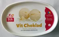 入っている砂糖の量 Sia Glass - Vit choklad