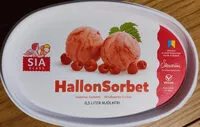 入っている砂糖の量 Hallonsorbet