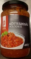 Zuckermenge drin Pride Köttfärssås Bolognese