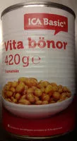 İçindeki şeker miktarı ICA Basic Vita bönor i tomatsås