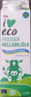 İçindeki şeker miktarı ICA i♥eco Ekologisk mellanmjölk