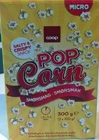 Amount of sugar in Pop corn smørsmak