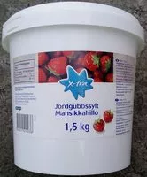 Sokerin määrä sisällä Coop X-tra Jordgubbssylt