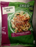 Sokerin määrä sisällä Hälsans Kök Ingredienser Vegansk färs