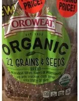 Suhkru kogus sees Organic 22 Grains & Seeds Bread