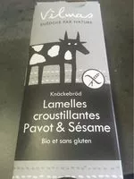 含糖量 Lamelles croustillantes Pavot & sésame