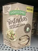 Jumlah gula yang masuk Tostadas horneadas con coliflor y chia