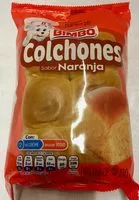 Cantidad de azúcar en Colchones Naranja Bimbo 130GR.