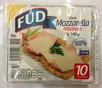 चीनी की मात्रा Queso Mozzarella Rebanado Fud