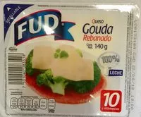 चीनी की मात्रा Queso Gouda rebanado fud