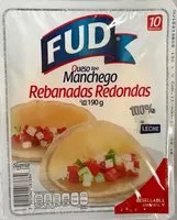 चीनी की मात्रा Queso tipo manchego rebanadas redondas