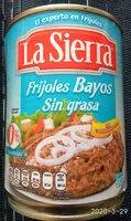 含糖量 Frijoles bayos sin grasa