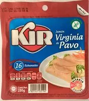 Cantidad de azúcar en Kir Virginia de Pavo