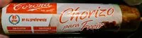 Cantidad de azúcar en chorizo para freir
