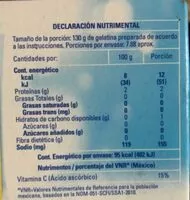 Cantidad de azúcar en polvo para preparar gelatina