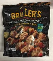 Cantidad de azúcar en Cubos de Pechuga de Pollo Griller's